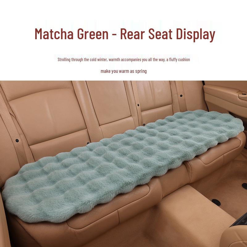 Зимний флисовый плюшевый чехол на сиденье автомобиля из кроличьего меха, комплект из 3 предметов