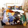 KonoSuba Аниме Комплект постельного белья Односпальный Полуторный Полный Евро Кинг-сайз Пододеяльник Комплект постельного белья для спальни взрослых и детей