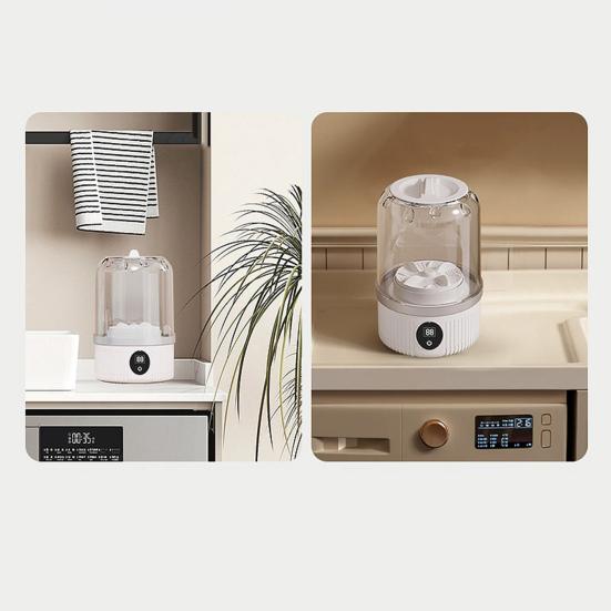 Стиральная машина для нижнего белья Портативная Перезаряжаемая Мини-стиральная машина Быстрая стирка Циклы по времени Ультразвуковая технология Удобная для путешествий стиральная машина