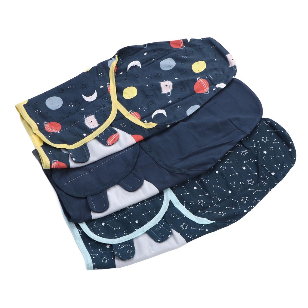 3pcs Baby Swaddle Sleep Sacks Cotton Swaddle Blanket for 0 To 2 Months Old Newborn Outer Space