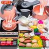 Нетоксичные Кухонные Игрушки Розовый Набор Кухонной Игрушки Детские Игрушки Резать Фрукты Овощи Пиццу Игры в Притворство Симуляция Игрушки для Раннего Развития Для Детей