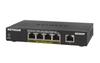 Снято с производства Компактный неуправляемый коммутатор NETGEAR Tabletop GS305P Gigabit 5 Port 4 Port Бесшумный безвентиляторный энергосберегающий дизайн Гарантия 3 года