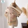 Elegant Ethnic Style Double-Sided Scarf – Women's Soft, Thick, Warm Shawl for Autumn & Winter