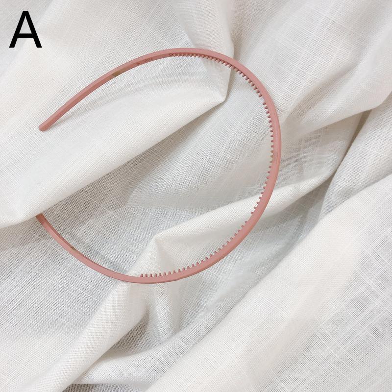 Woman Girls Anti-Slip Hair Hoop Headwear Fashion Plastic Thin Headband Resin Hairbands Frosted Hair Accessories