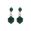 Water Cube Geometric Earrings - Dark Blue Crystal, Fantasy Colorful All-Match Square Earrings for Women