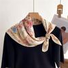 Floral Print Square Scarf Breathable Lady Scarves Headband Fashion Handkerchief