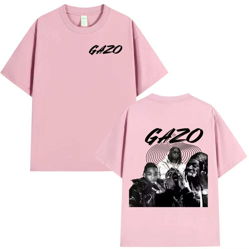 Rapper Gazo album graphics 100Cotton music Tshirt Men 2026 New Summer Hip hop unisex ventilate Short sleeve shirt fan gifts