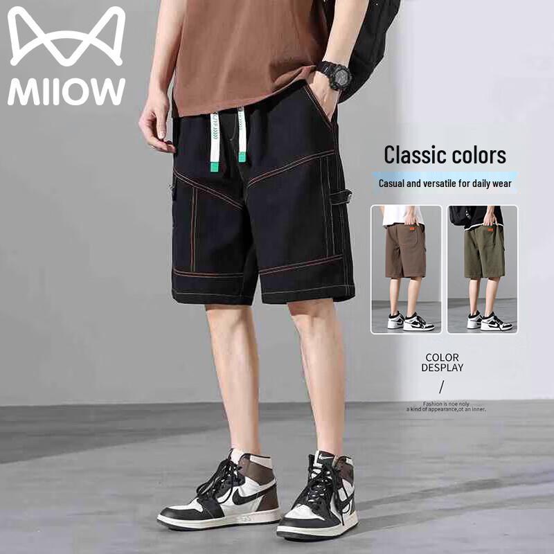 MiiOW Men's Casual American Style Workwear Shorts