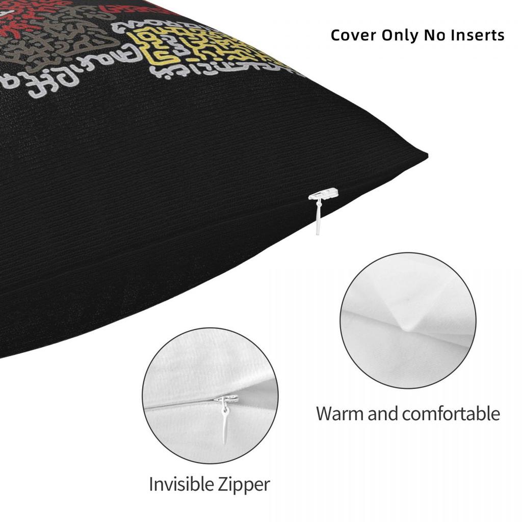Animal The Crazy Drummer Square Pillowcase Polyester Linen Velvet Creative Zip Decorative Home Cushion Case