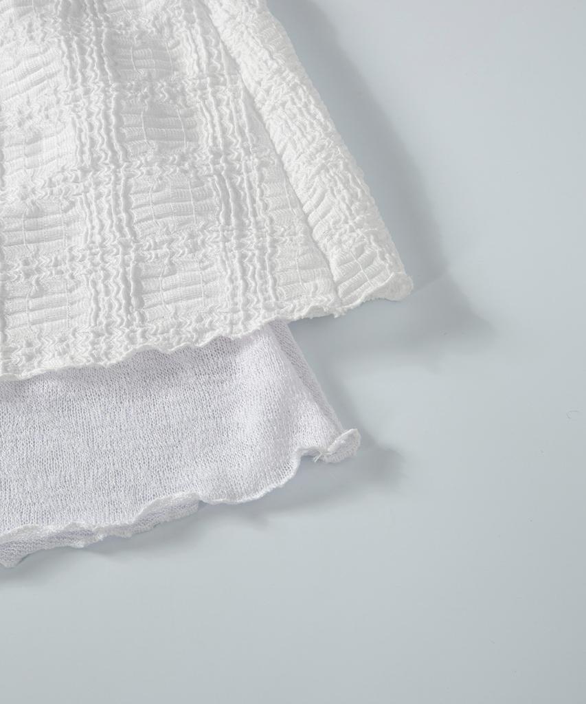 Юбка в клетку Aejeuon Lacy / Белая