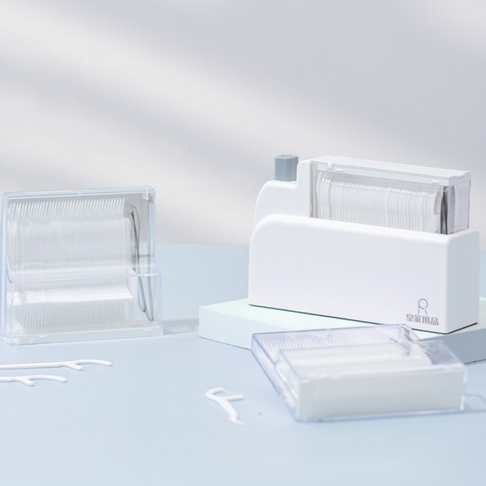 Pop-Up Dental Floss Pick Dispenser Oral Hygiene Care Teeth Stick Case Home