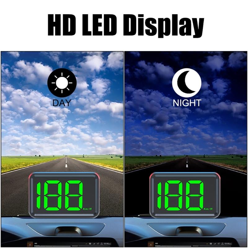 Автомобильный проектор HUD скорости и навигации с интегрированной проекцией данных в реальном времени, подходит для дневного и ночного вождения
