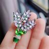 Elegant Korean Lavender Diamond Brooch - High-End DIY Corsage Pin for Women
