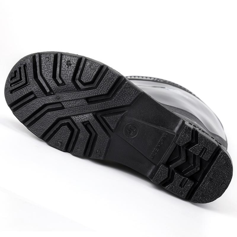 Новые высокие сапоги-трубы мужские черные длинные сапоги-трубы с защитой от дождя для воды