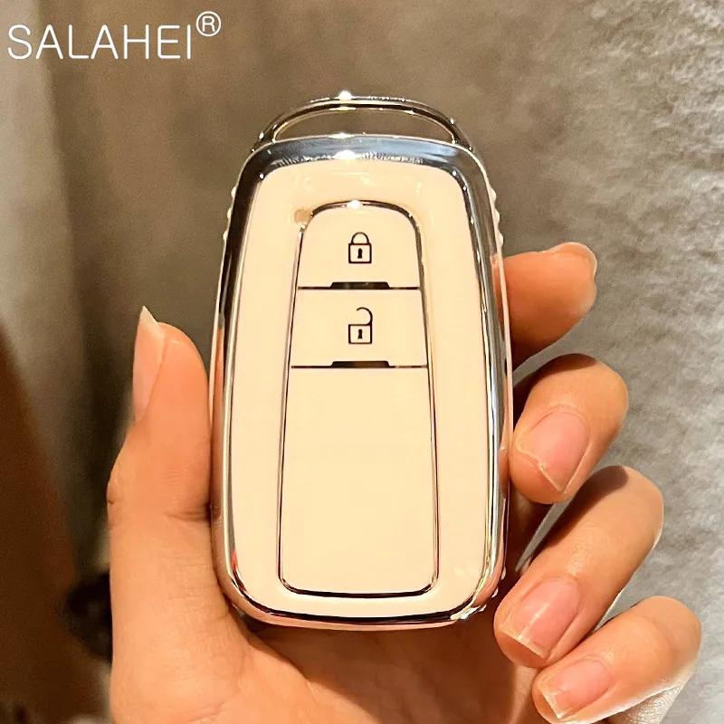 Full Cover Soft TPU Car Key Case For S1 Camry Corolla C-HR CHR Prado 2018 2017 Prius 2 Buttons Protection Auto Accessories JH0