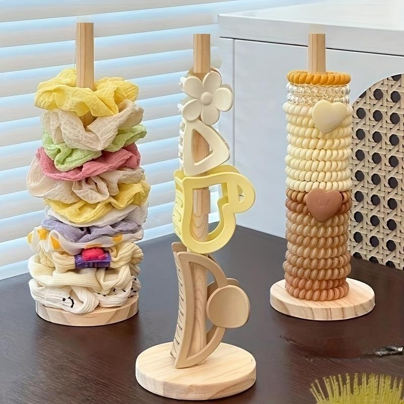 1 шт. Деревянный органайзер для аксессуаров для волос - подставка для заколок, идеально подходит для украшения комнаты подростка, симпатичная подставка для заколок.