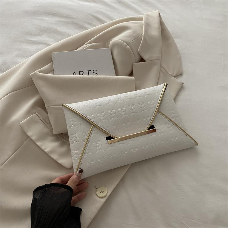 Сумка-конверт из лакированной кожи, женская, глянцевая, деловая, ультратонкая, простая, подмышечная сумка