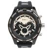 Daily Life Waterproof Decorative Bezel Wire Bezel Chronograph Calendar BD015 Watch BLK [BIDEN] Men's [item]