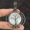 Tree Of Life Rainbow Moonstone Pendant Copper Wire Wrapped Pendant Gemstone Copper Jewelry Moonstone Jewelry Handmade Designer Pendant Gift