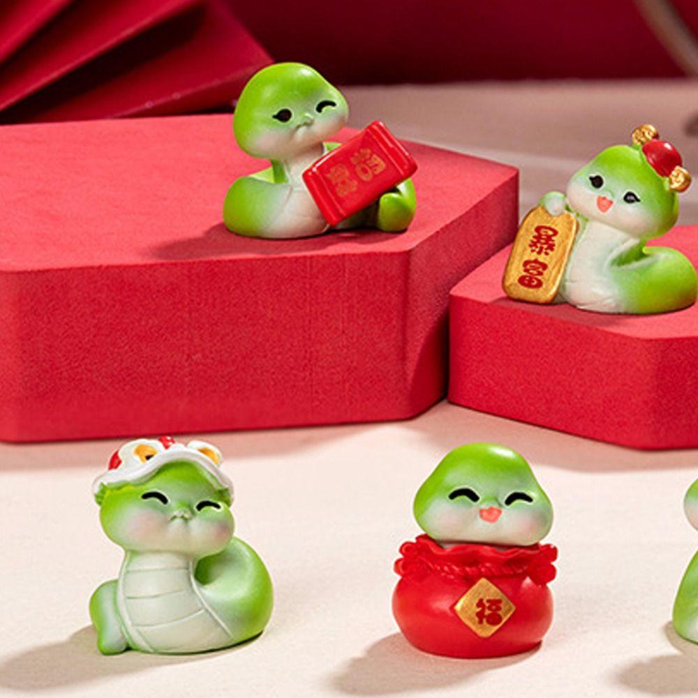 Traditional Mini Lucky Snake Figurine 2025 Snake Year Mascot New Year Decoration Gifts