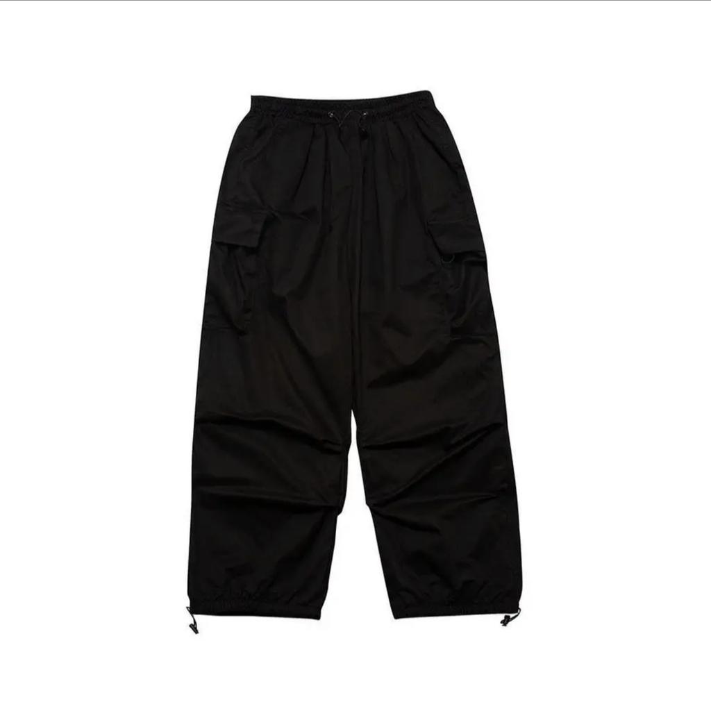 Spring Summer Fashion Cargo Pants Men Solid Color Elastic Waist Wide Leg Casual Men's Pants Oversize Baggy Pants for Women