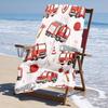 Ultra-Soft Beach Towel with fire truck Theme,Ideal for Pool - Camping, Diving - Perfect Travel Essential, Vibrant Beach Towel.