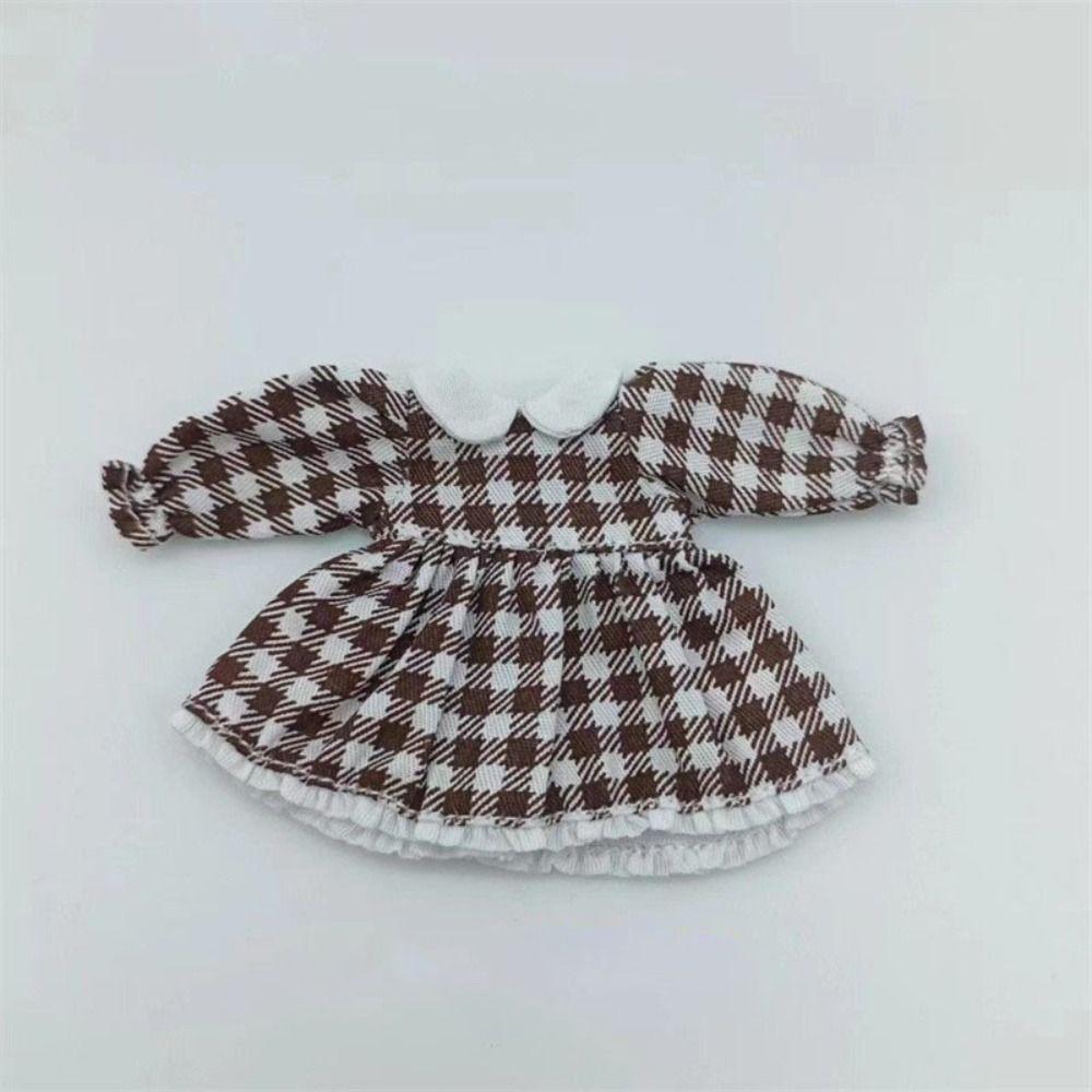 Lotus Leaf Sleeve Printed Dresses Fashion Doll Clothes Skirt  1/11 OB11 Dolls/1/12 BJD