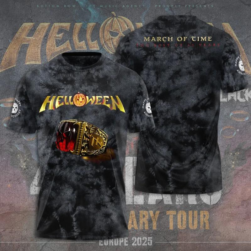 Rock Band Halloween 40th Anniversary Tour 3d Print T shirt Top Womens Sports Large size Tops Tees Skull T shirt For Men Clothing