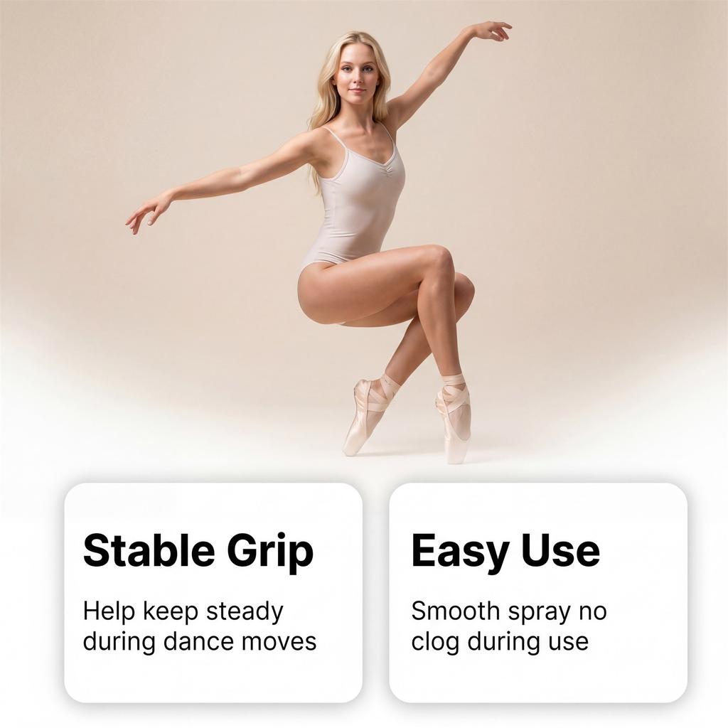 Rosin Spray Adhesive for Dance Shoes 30ml Spray to Reduce Slip on Dance Footwear Ballet and Performance Shoes Grip Enhancer