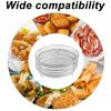 3-Layer Square Round Rectangle Air Fryer Rack Set Stainless Steel Dehydrator Rack with 4 Silicone Feet Anti-Scald