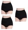 Willmatch Set of Tummy Tightening Panties with Soft Cotton Pants for A487 3-Piece Girdle, High-Waisted Women, (4XL, Black)