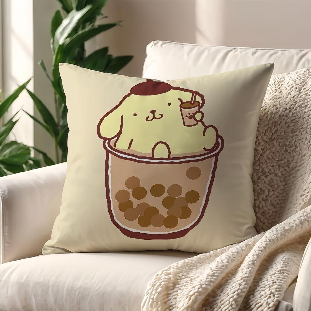 Kawaii PPompompurin cushion cover For Pillow Printing Sofa Decoration Home Car Room Coffee Shop Office Nordic Simplicity