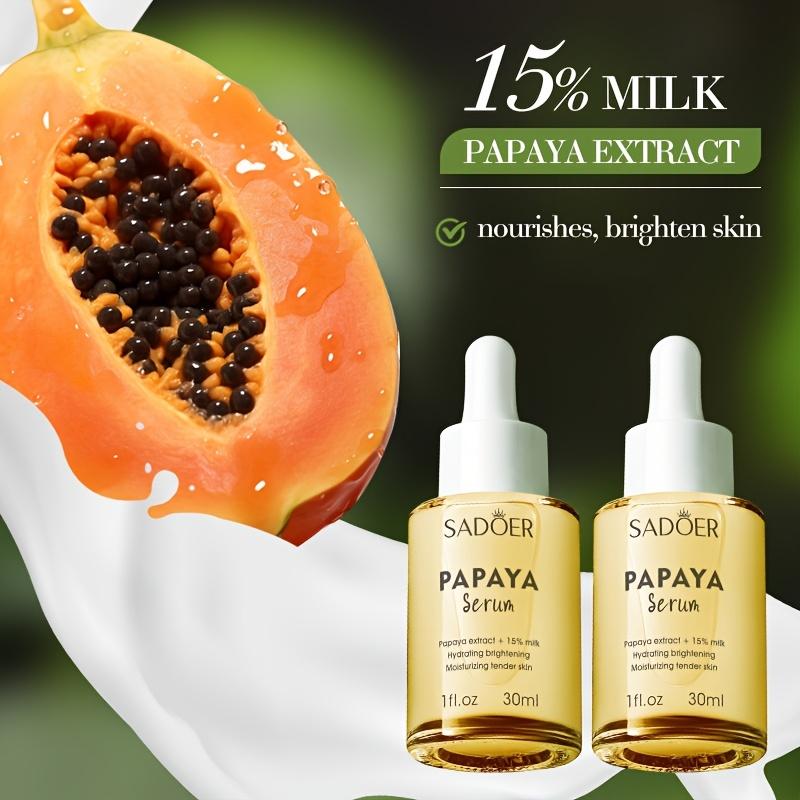 30ml Papaya Milk Face Serum - Moisturizing & Brightening Essence , Nourishing with Dropper, European Skincare Formula To Smooth Wrinkles & Even Tone