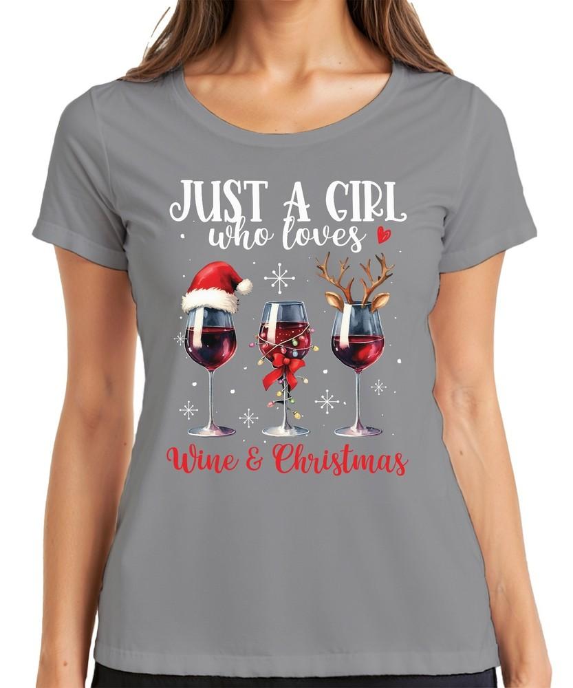 Just A Girl Who Loves Wine Christmas Christmas Xmas Gift Christma