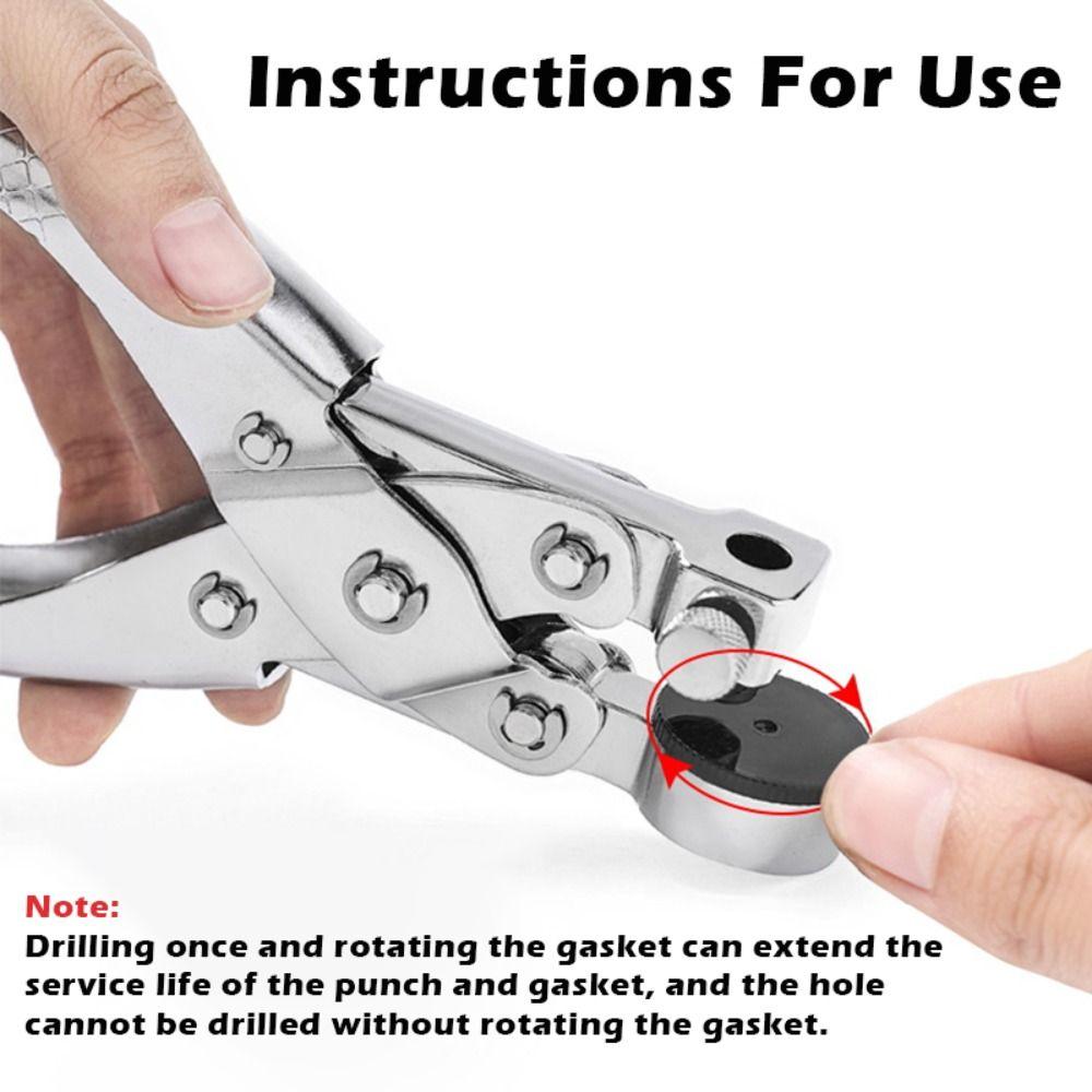 Многофункциональный пробойник для кожи из углеродистой стали, круглый, семь отверстий, клещи для пробивания отверстий, ручной пробойник для люверсов, инструмент для кожи