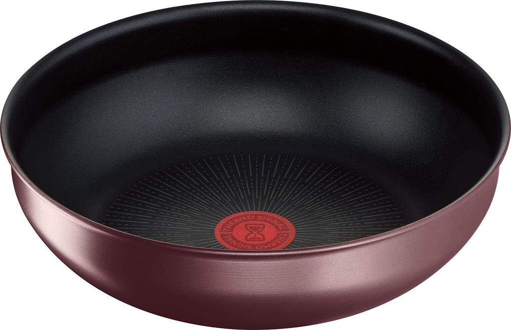 Tefal Pot with Removable Deep Compatible with Gas Free of Harmful Substances Such As Neo IH Maron Brown Unlimited Wok Brown L38577 Stir-Fry Handle,