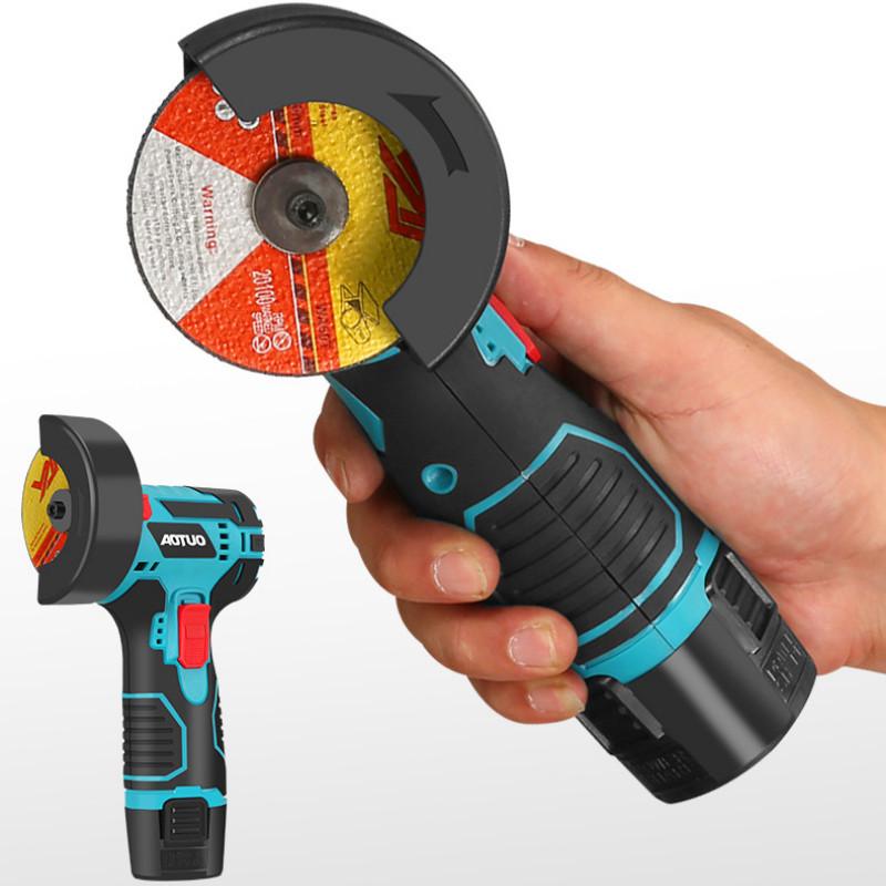 12 В 3-дюймовая маленькая аккумуляторная электрическая угловая шлифмашина Портативная ручная полировальная машина Бытовой режущий электроинструмент