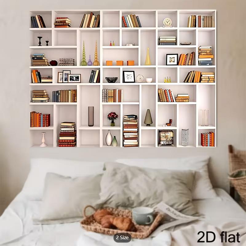 Двумерный книжный стеллаж для фона студийной фотографии, реквизит для видеоконференций