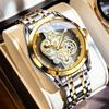 OLEVS Men's Watches Trend Fashion Hollow-out Dial Original Brand Quartz Wristwatch Gear Second Hand Waterproof Luminous New 3725