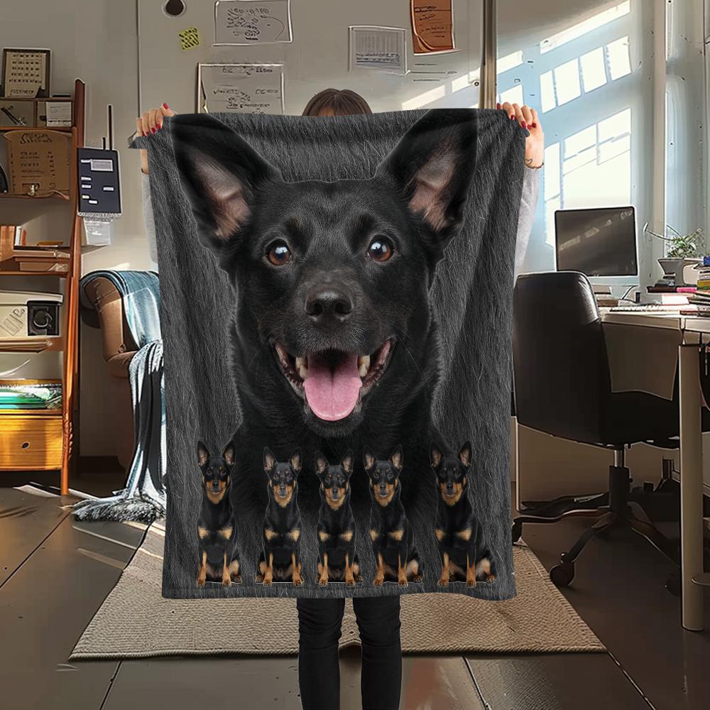 1Pc Sheepdog Siberian Husky Print Flannel Blanket, High quality Comfortable for All Seasons, Home Decor, Warmth and Comfort, Perfect for Gifts