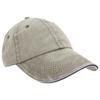 Result Washed Fine Line Cotton Baseball Cap With Sandwich Peak