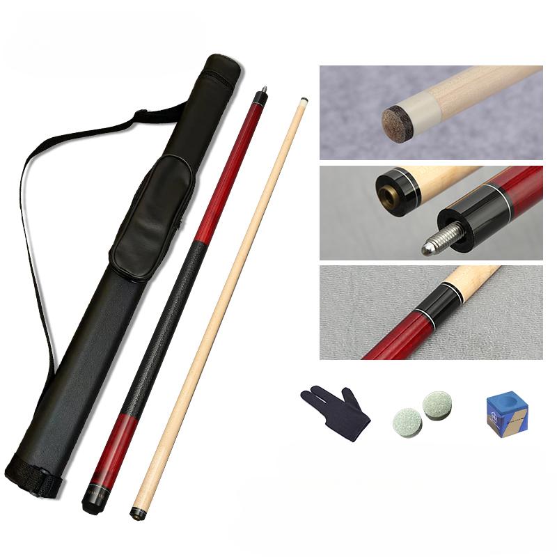 Кий для бильярда 12,7 мм, разрезной на 1/2, кий для 8 и 9 шаров, кленовый профессиональный прямой кий для пула с чехлом и бесплатными принадлежностями