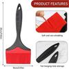 Pieces Extra Large Silicone Basting Brush, 10cm Width Silicone Kitchen Brush, Pastry Brush, Heat Resistant Oil Brush For Cooking, Grilling (red)