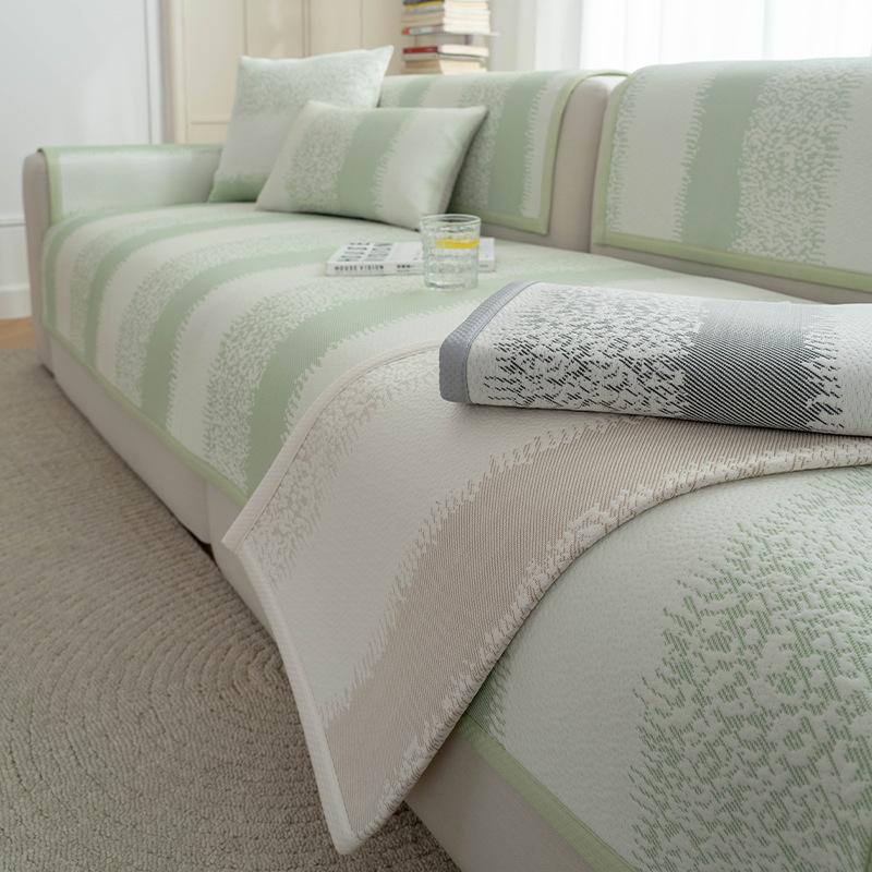 New Simple Modern Sofa Cover Summer Ice Silk Cool Ice Cushion Non-Slip Light Luxury Sofa Cushion Seat Cushion