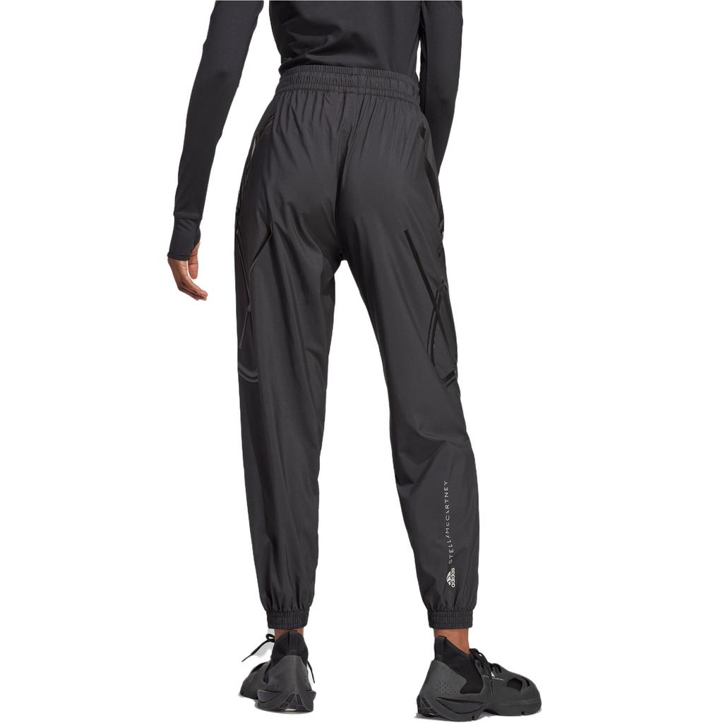 Adidas Stella Mc Cartney Tapered Pants Solid Color With Zipper Pockets Loose Fit Women Pants Black HR2209