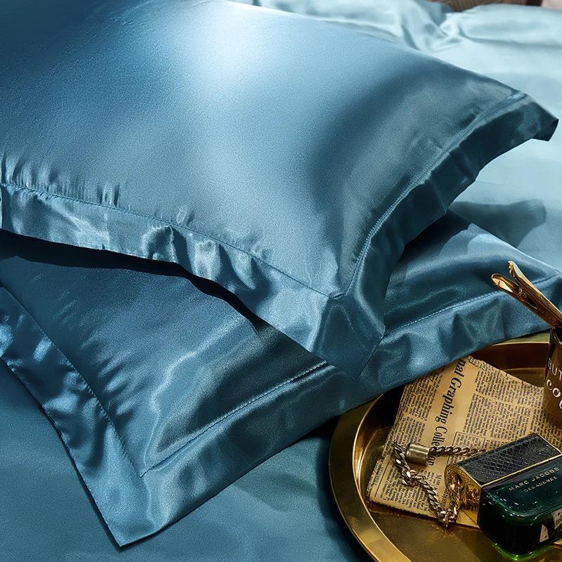 Набор из 2 наволочек из шелка тутового дерева - 100% чистый шелк, гипоаллергенный, уменьшает пушистость