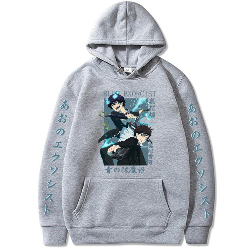 Модная синяя спортивная толстовка с длинным рукавом в стиле Харадзюку «Экзорцист» в стиле Харадзюку, Окумура Рин Окумура Юкио Брат, мужская и женская