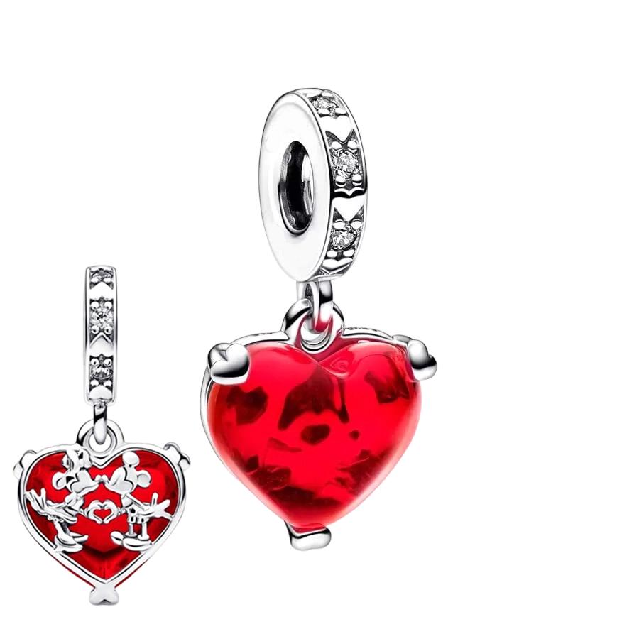 Новый милый и блестящий шарм-бусина Минни подходит для европейского оригинального серебряного браслета, аксессуары для изготовления украшений, подарок для женщин