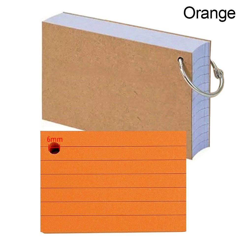 Portable A8 Binder Memo Book Loose-Leaf Horizontal Line Flash Cards With Cover Revision Cards