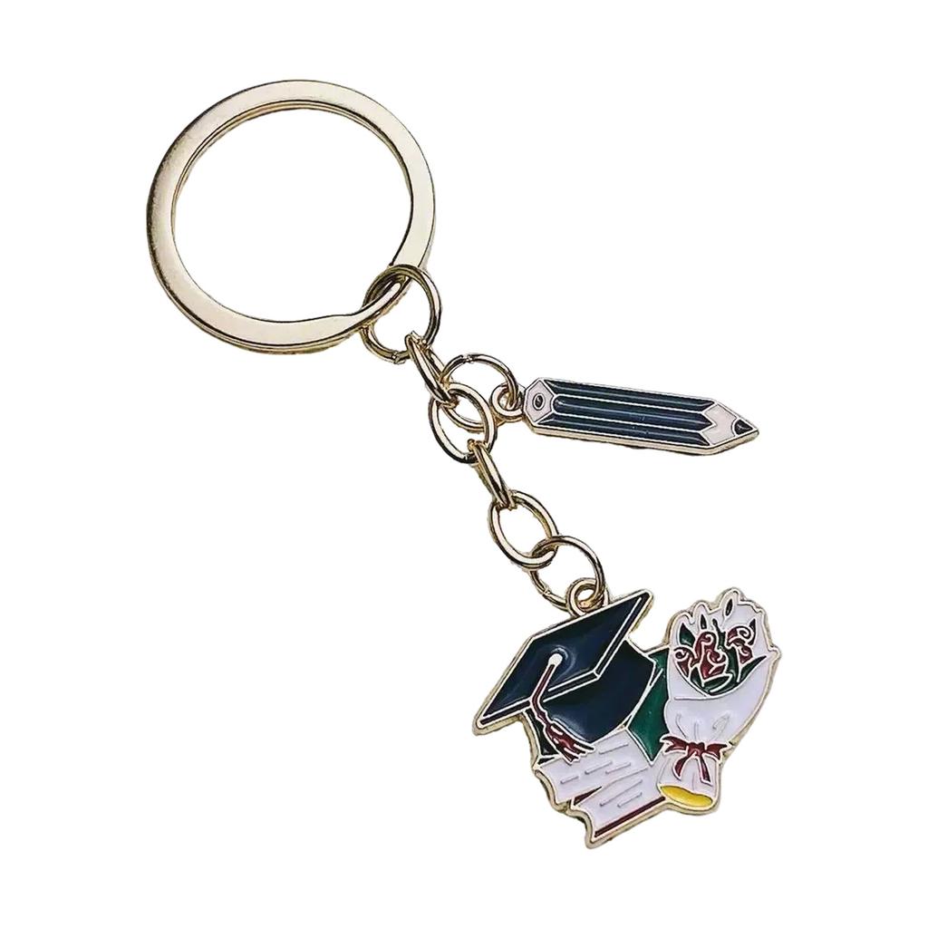 Брелок на тему выпускного вечера, брелок для ключей в виде мантии бакалавра, металлический брелок для украшения рюкзака и кошелька, студенческий подарок
